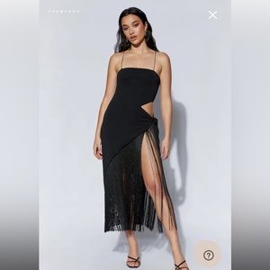 Meshki Yasmin Wrap Over Midi Dress US Small